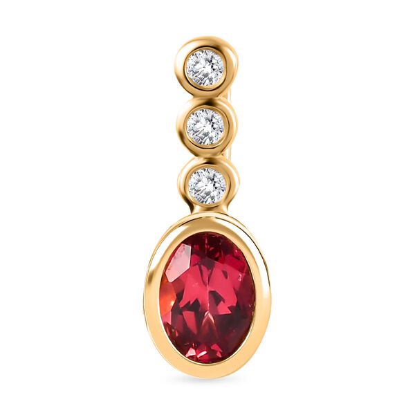 Lab Created Padparadscha-Saphir Schmuckset 925 Silber Gelbgold Vermeil ca. 2,76 ct. image number 6