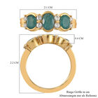 Grandidierit und Zirkon-Ring, 925 Silber vergoldet  ca. 1,43 ct image number 6