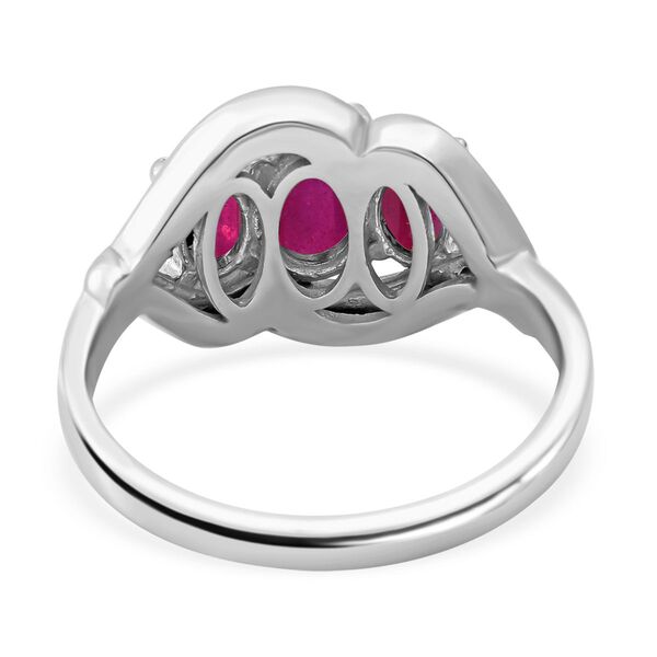 AA Afrikanischer Rubin und Zirkon-Ring - 3,12 ct. image number 2