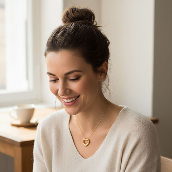 999 Gold Herz Anhänger image number 2