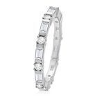 Lustro Stella Weißer Zirkonia Ring 925 Silber rhodiniert (Größe 19.00)