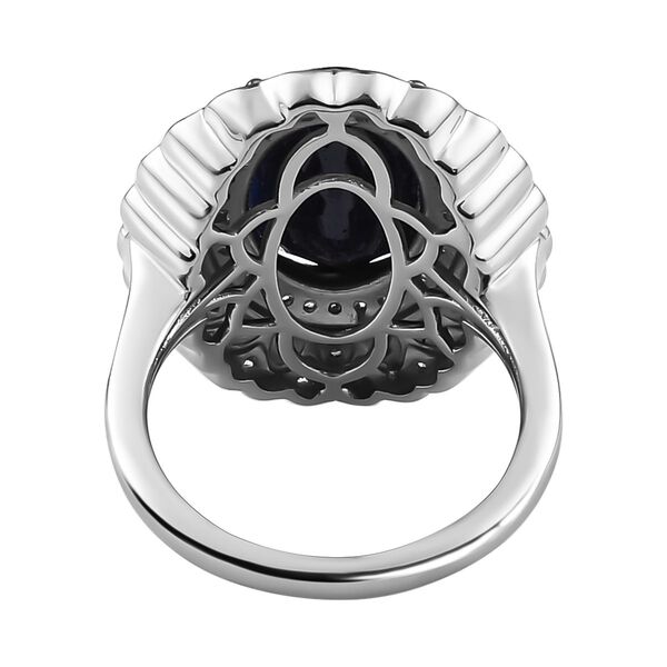 Diffundierter, blauer Saphir und Zirkon-Ring - 7,32 ct. image number 6