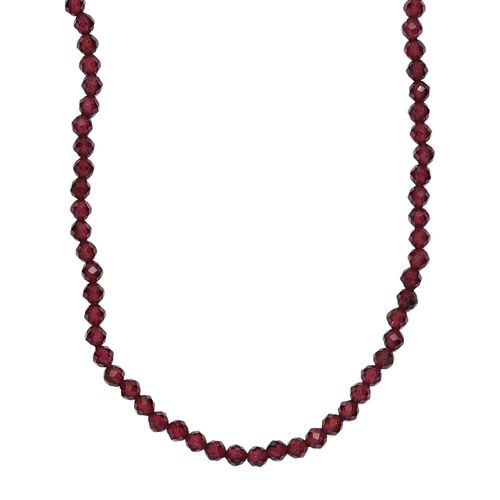 Roter Granat Halskette ca. 50 cm 925 Silber rhodiniert ca. 28,00 ct. image number 0