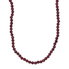 Roter Granat Halskette ca. 50 cm 925 Silber rhodiniert ca. 28,00 ct.
