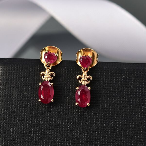 Afrikanische Rubin Ohrringe - 1,66 ct. image number 1