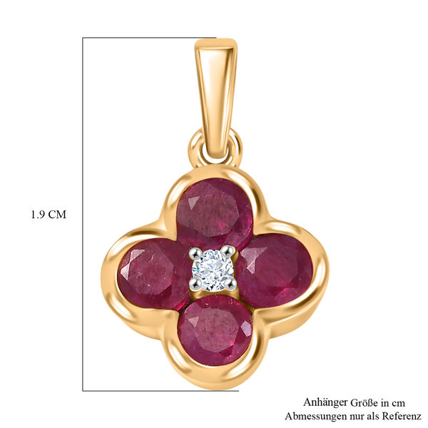D'Joy afrikanischer Rubin und Zirkon Anh&auml;nger - 1,83 ct. image number 6