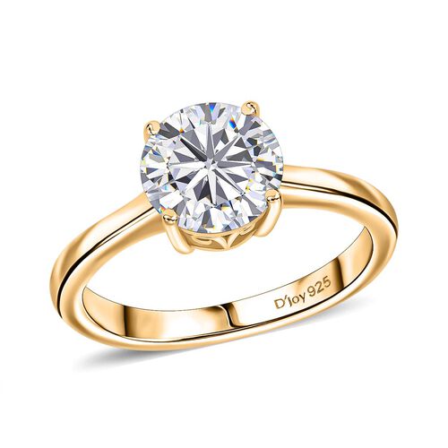 D’Joy Moissanit Ring, 925 Silber 750 Gelbgold Vermeil - 1,80 ct. image number 3