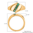 Kagem sambischer Smaragd-Ring, 925 Silber vergoldet  ca. 0,34 ct image number 6