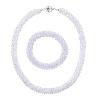 Wei&szlig;es Kristall Schmuckset