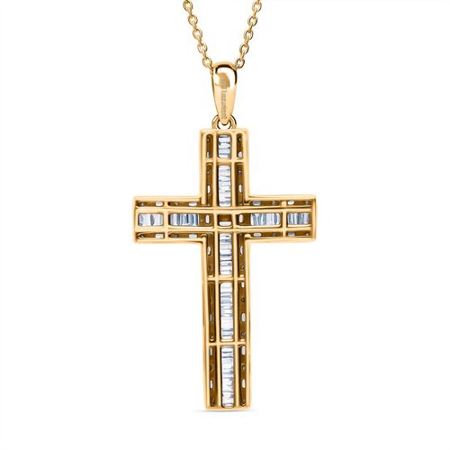 Lab Grown Diamant SI Schmuckset 925 Silber 750 Gelbgold Vermeil ca. 1,01 ct. image number 3