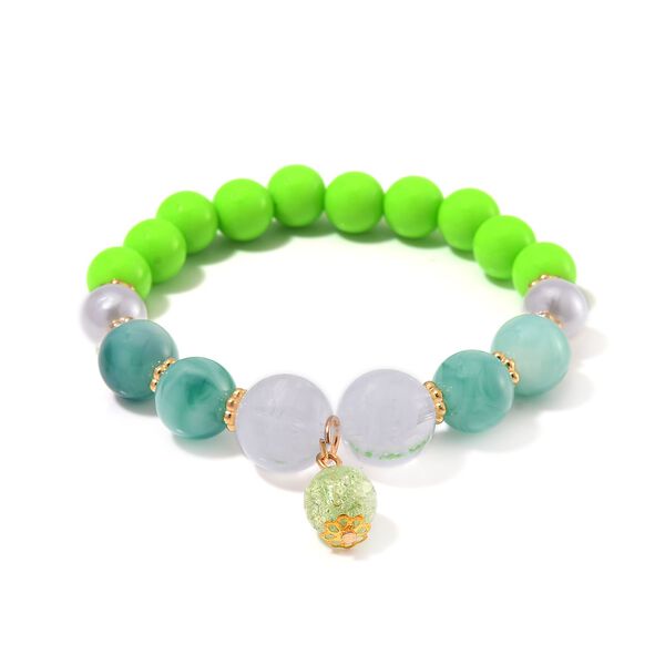 4er Set STRADA - Uhr mit Grün Kristall Armbänder image number 5