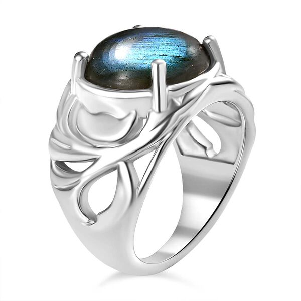 Labradorit Ring, Messing (Gr&ouml;&szlig;e 16.00) ca. 5.82 ct image number 5