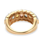 Mehrfarbig Saphir und Zirkon Ring 925 Silber 585 Vergoldet image number 5