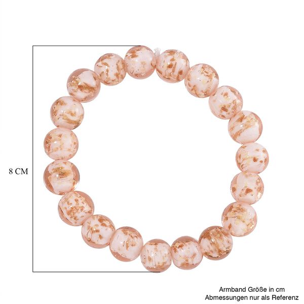 Flexibles wei&szlig;es Armband im Murano-Stil image number 4