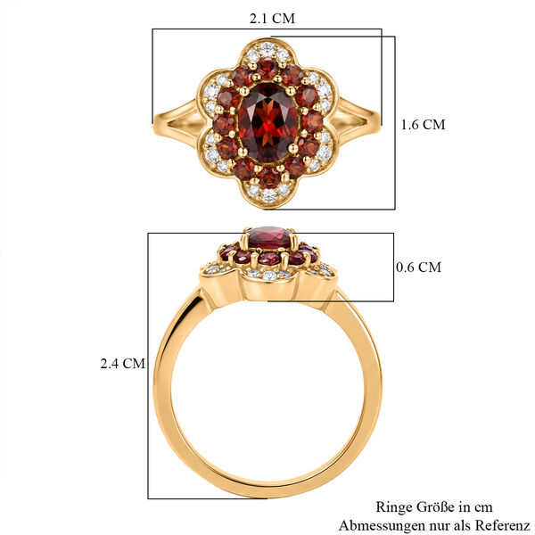 EverTrue Mosambik Granat und Zirkon Ring - 1,72 ct. image number 6
