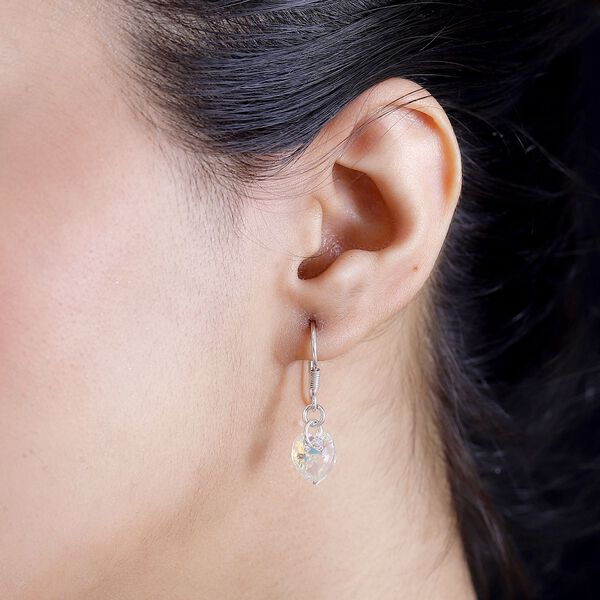 J Francis gefertigt mit SWAROVSKI -AB Swarovski Kristall Herz Ohrringe image number 3