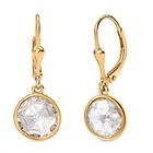 Moissanit Ohrringe 925 Silber 750 Gelbgold Vermeil ca. 4.96 ct