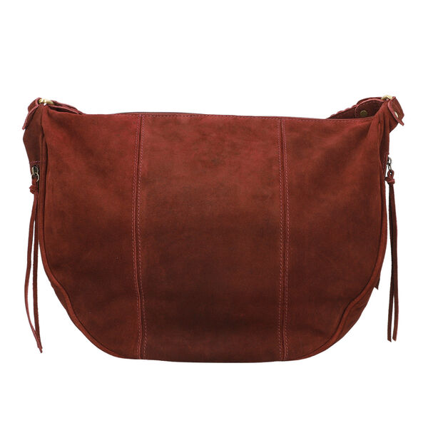 Hobo Tasche aus 100% echtem Leder, Größe 40,6x12,7x33 cm, Weinrot image number 4