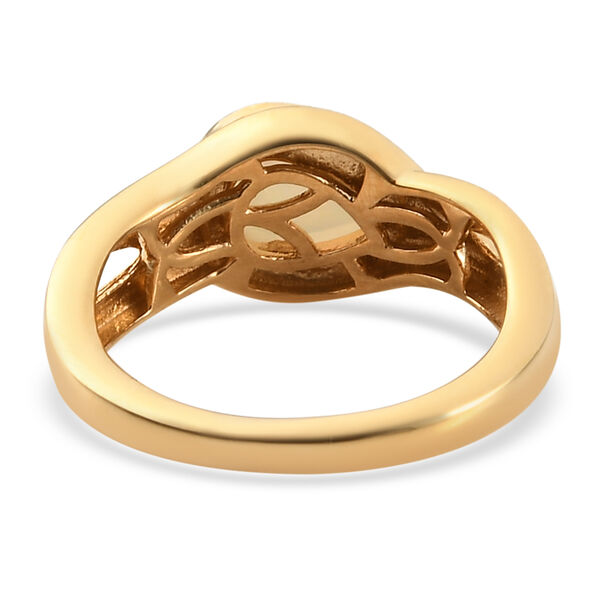 Nat&uuml;rlicher &Auml;thiopischer Opal Ring 925 Silber vergoldet  ca. 0,79 ct image number 6