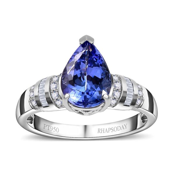 RHAPSODY AAAA Tansanit und VS EF Diamant Ring in 950 Platin - 1,79 ct. image number 7