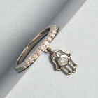 Moissanit Ring 925 Silber platiniert  ca. 0,31 ct image number 1
