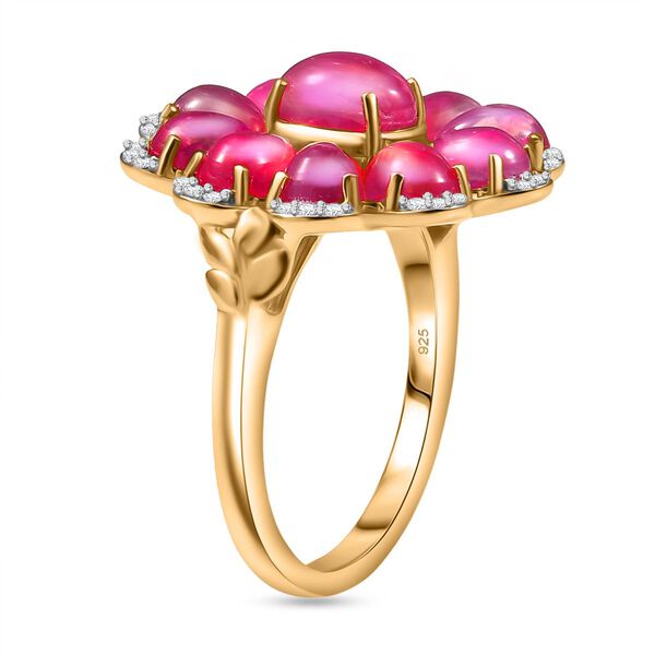 Maulbeer Mondstein und Zirkon Ring - 5,62 ct. image number 4