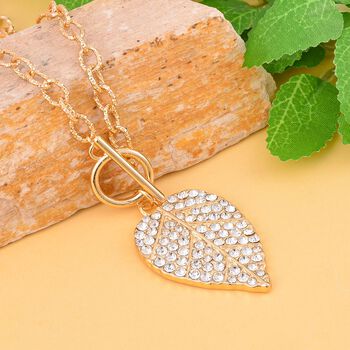 Wei&szlig;e Kristall-Halskette, 56 cm