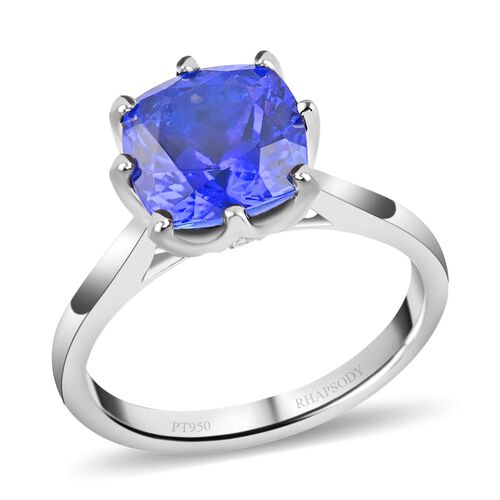 RHAPSODY AAAA Tansanit und VS Diamant Ring in 950 Platin - 3,40 ct. image number 0
