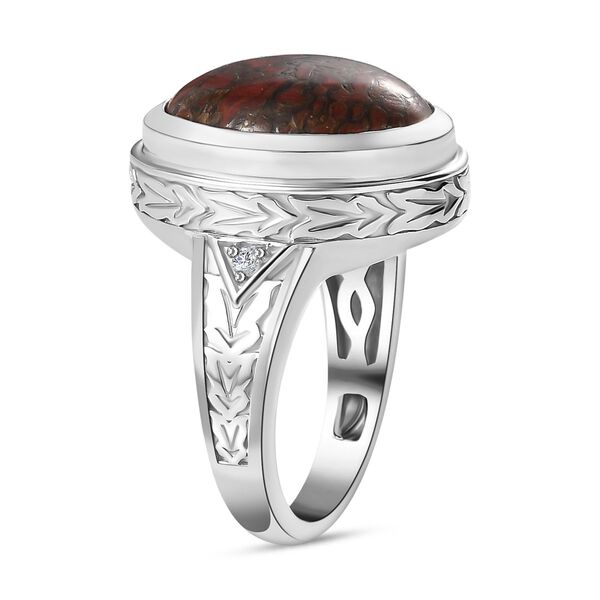 AAA Koprolith und Zirkon Ring - 8,38 ct. image number 5