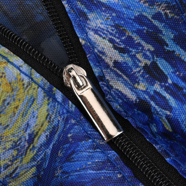 Faltbare Einkaufstasche mit Rei&szlig;verschlussfach 50 x 70 cm Blau Himmelmotiv image number 7