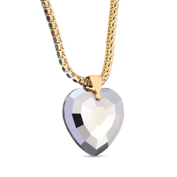 Mysticher Regenbogen Kristall Anhänger mit Kette, Goldfarben image number 4