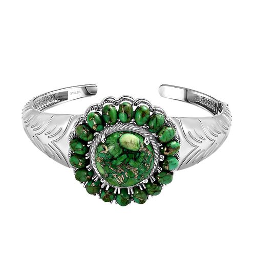 Grüner Türkis-Armreif, 19 cm - 42,01 ct. image number 0