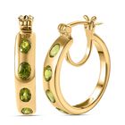 AA Natürliche, italienische Vesuvianit Ohrringe, 925 Silber Gelbgold Vermeil, ca. 1.72 ct