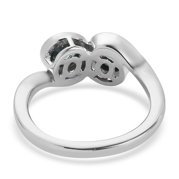 Kambodschanischer blauer Zirkon Ring 925 Silber platiniert  ca. 1,24 ct image number 6