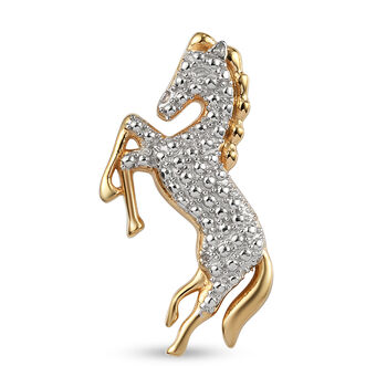 Diamant Pferd Anh&auml;nger 925 Silber vergoldet