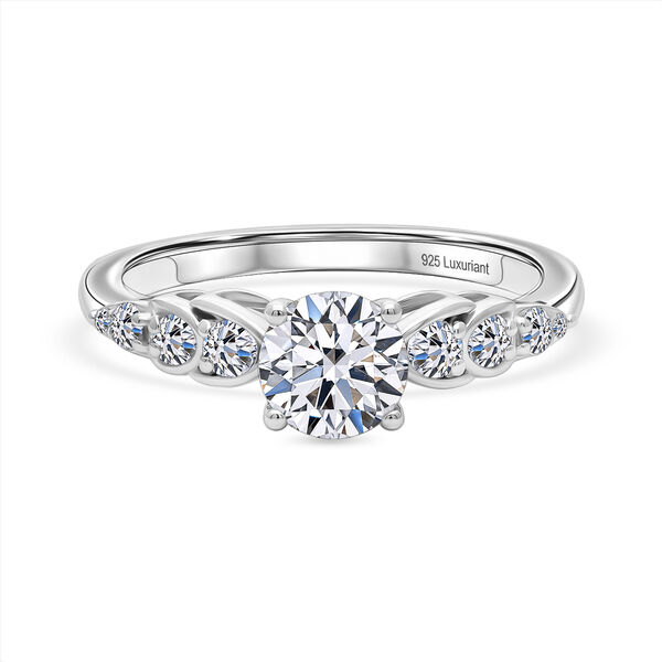 LUXURIANT DIAMOND - Lab Grown Diamant VS-EF SGL zertifiziert Ring 925 Silber Rhodiniert (Gr&ouml;&szlig;e 17.00) ca. 1.00 ct