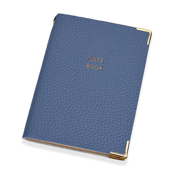 Premium Set; Notizbuch und Taschentagebuch mit geschnitztem, samtigem Hardcover und Kugelschreiber, Blau image number 10