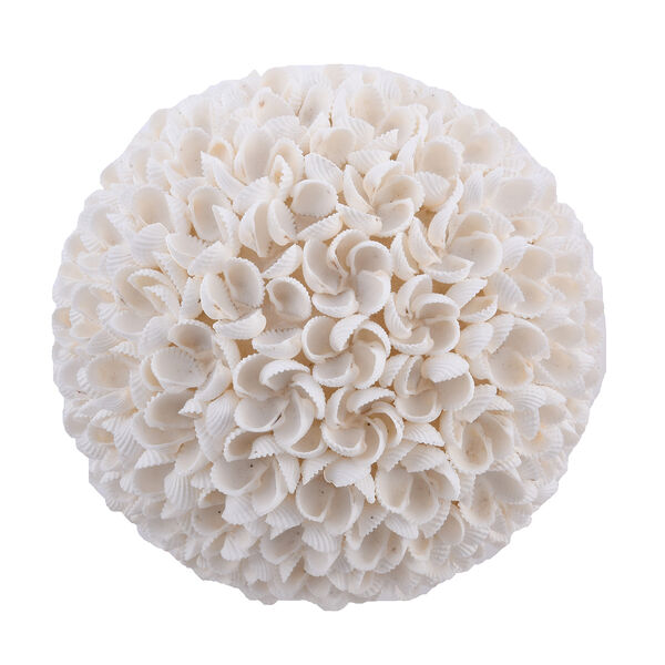 Bali Home Collection: Handgearbeitete Lampe mit Standfu&szlig; umh&uuml;llt von ewigen Muschel-Rosen, 20 cm image number 2