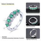 AAA Kagem sambischer Smaragd und Zirkon 5-Stein-Ring, 925 Silber rhodiniert  ca. 1,16 ct image number 4