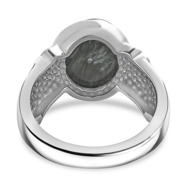 Sibirischer Seraphinite Ring Edelstahl (Gr&ouml;&szlig;e 17.00) ca. 4,76 ct image number 6