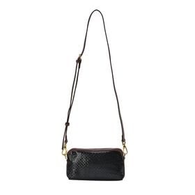 Chaose by Elsie - Echtleder Crossbody Tasche Schlangen-Prägung, Cognac
