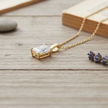 LUXURIANT SGL zertifizierter SI-GH Labor Diamant Anh&auml;nger mit 50cm Kette, 925 Silber 750 Gelbgold Vermeil - 1 ct.