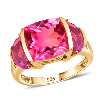 Sunset Triplett Quarz und Zirkon Ring - 7,25 ct.