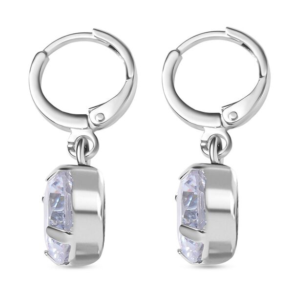 3er Set - Wei&szlig;er Kristall Armband, Ohrringe und Anh&auml;nger mit Kette, Reiner Edelstahl, Messing, silberfarben image number 8