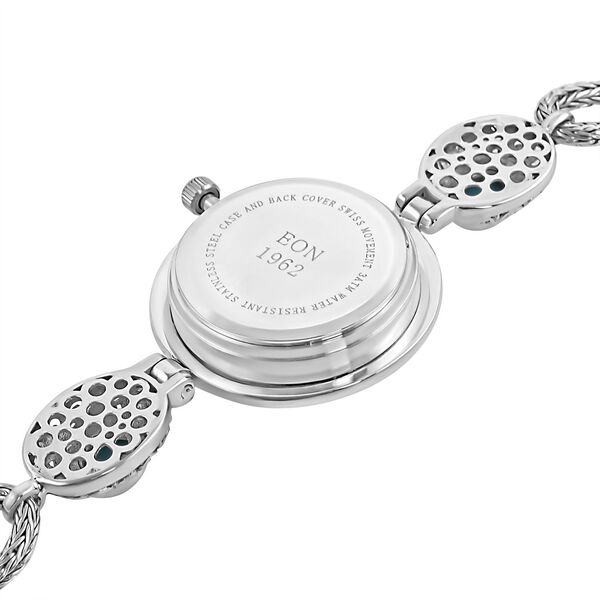 Royal Bali Kollektion - nat&uuml;rliche Sleeping Beauty T&uuml;rkis-Armbanduhr in Silber image number 5