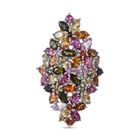 Frühlingserwachen - Mehrfarbiger-Turmalin Ring 925 Silber rhodiniert (Größe 17.00) ca. 5.67 ct