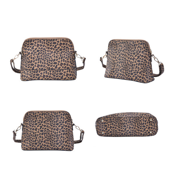 Passage - 4er-Set, Handtasche, Crossbody Tasche, Clutch und Brieftasche mit Leoparden Muster image number 5