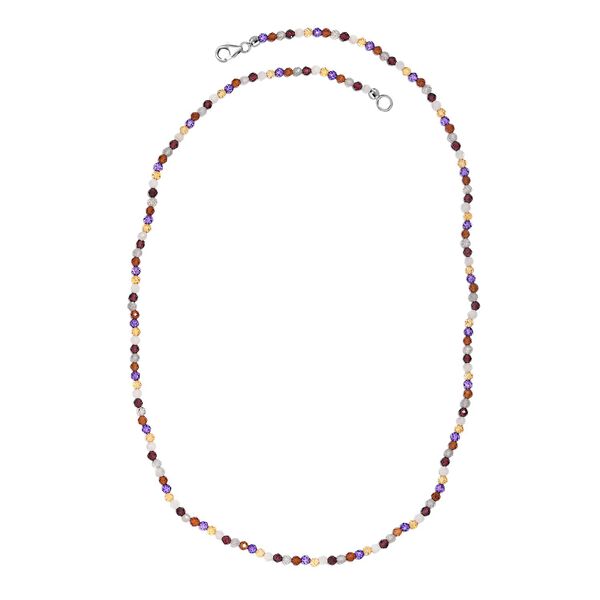 Multi-Edelstein 50cm Halskette - 28 ct. image number 4