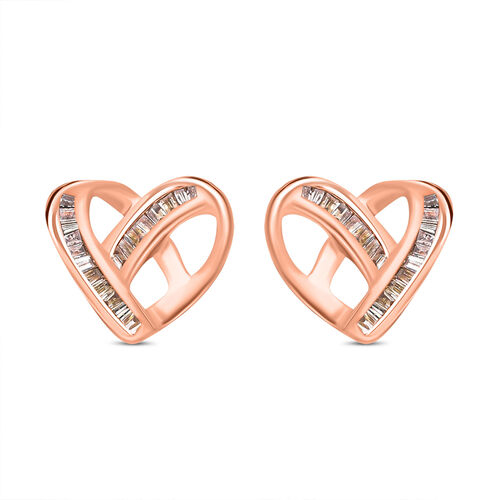 Natürliche Champagner Diamant-Ohrringe - 0,15 ct. image number 0