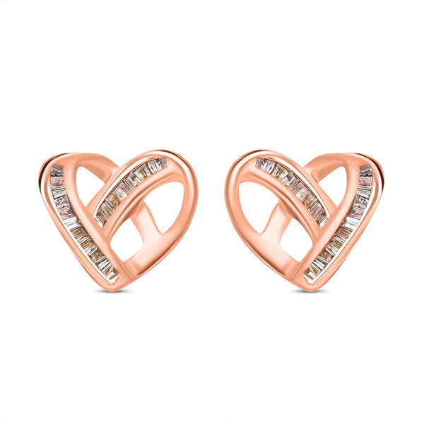 Nat&uuml;rliche Champagner Diamant-Ohrringe - 0,15 ct.